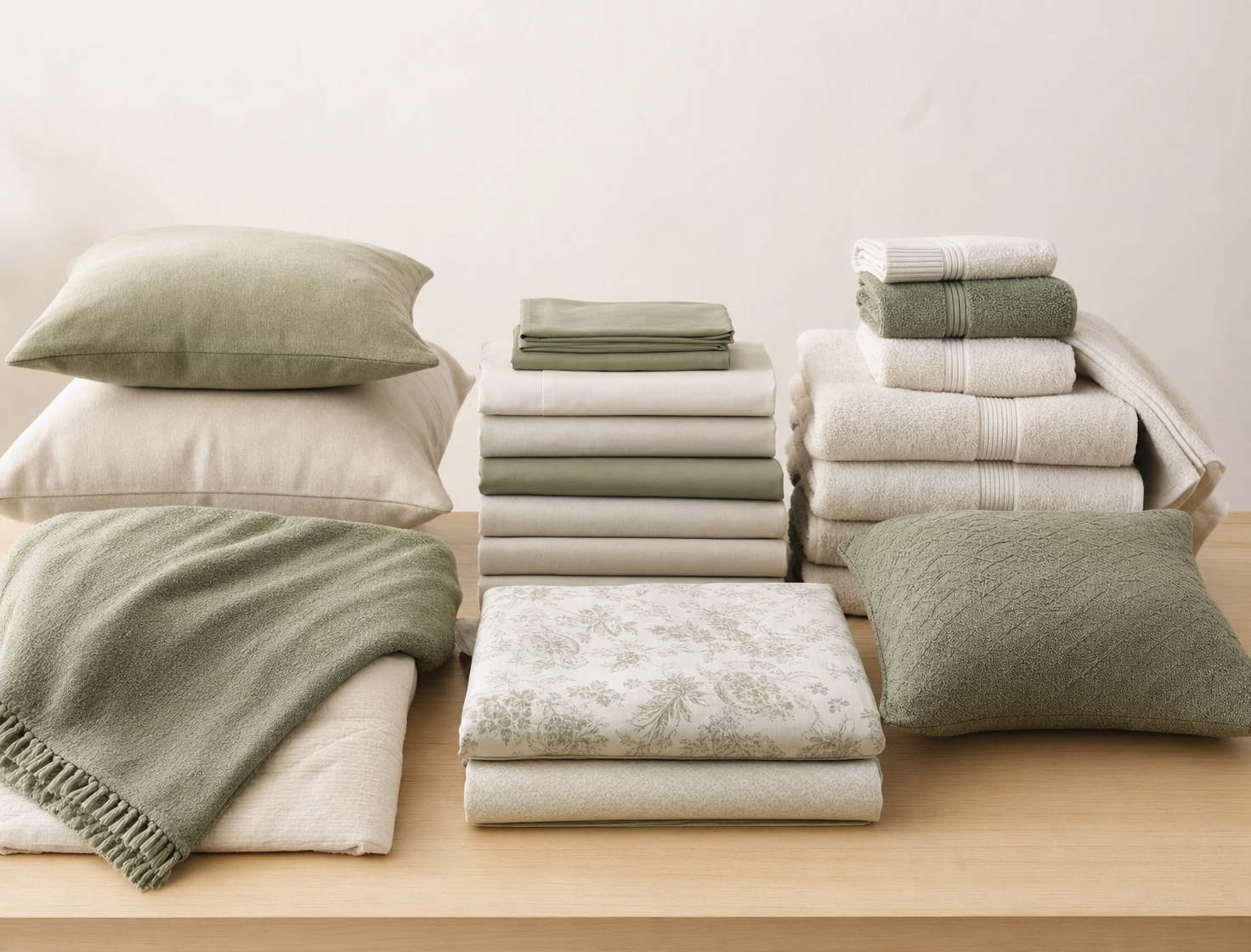 Ropa de hogar confeccionada: sábanas, toallas, mantas y cojines